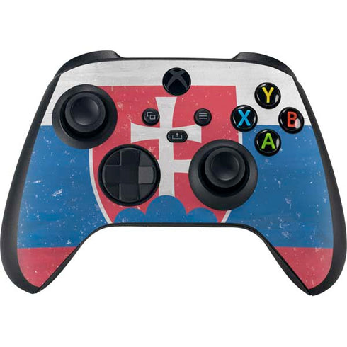 Slovakia Flag Distressed Xbox Series X Controller Skin